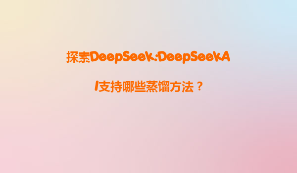 探索DeepSeek:DeepSeekAI支持哪些蒸馏方法？